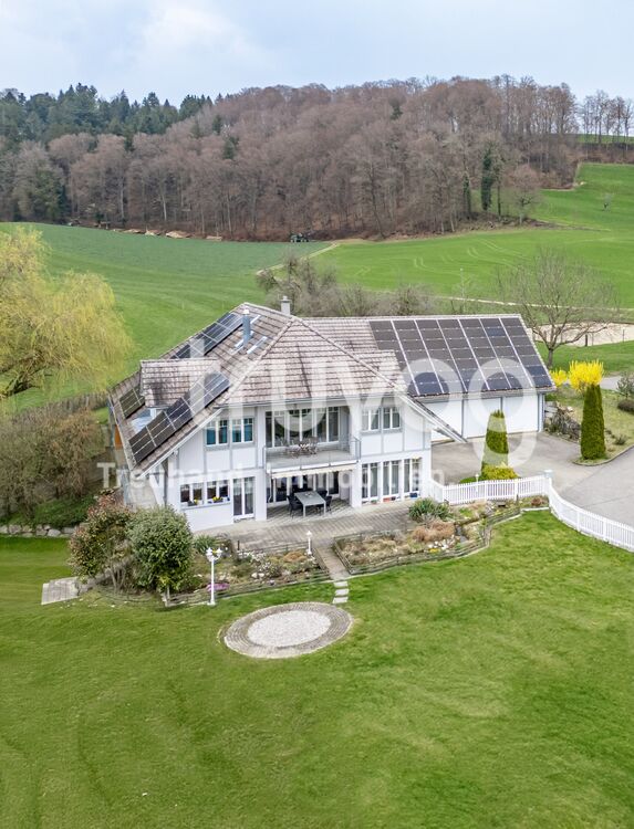Lichtdurchflutete Landhaus-Villa mit Pferdestallungen