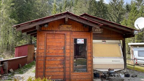 Caravane et auvent aménagé été et hiver camping du Grand Paradis