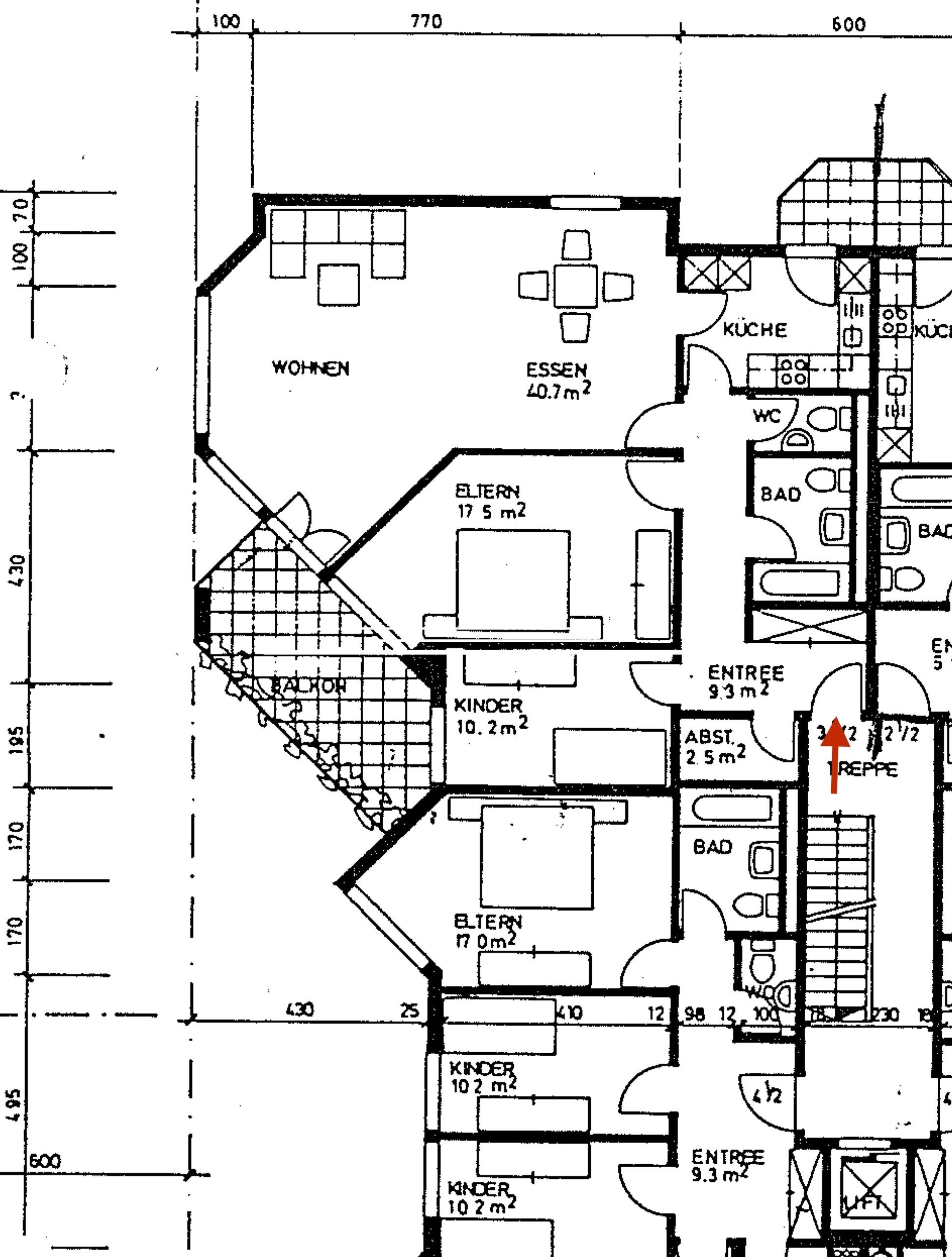 Grundrissplan 3.5-Zimmer-Wohnung im 2. Obergeschoss
