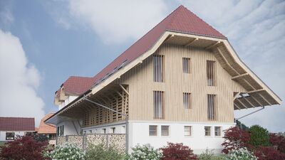 Ansicht Ost (Neubau Reihenhäuser)