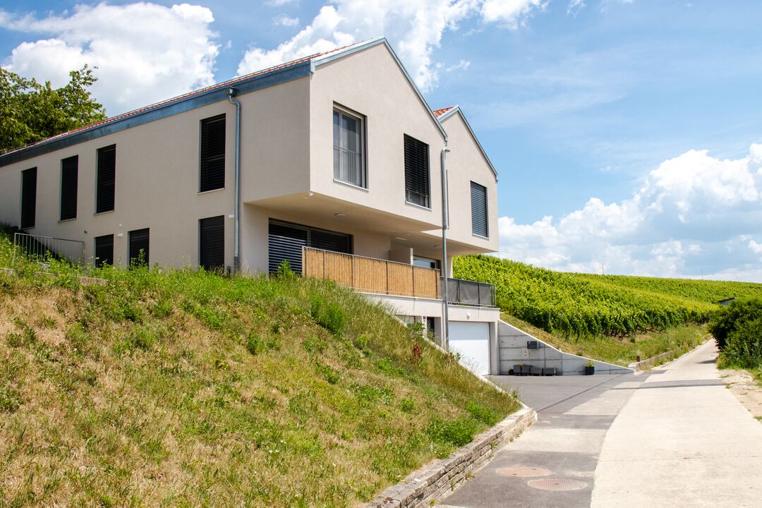 Projet immobilier à Valeyres avec 2 maisons construites, l'extérieur