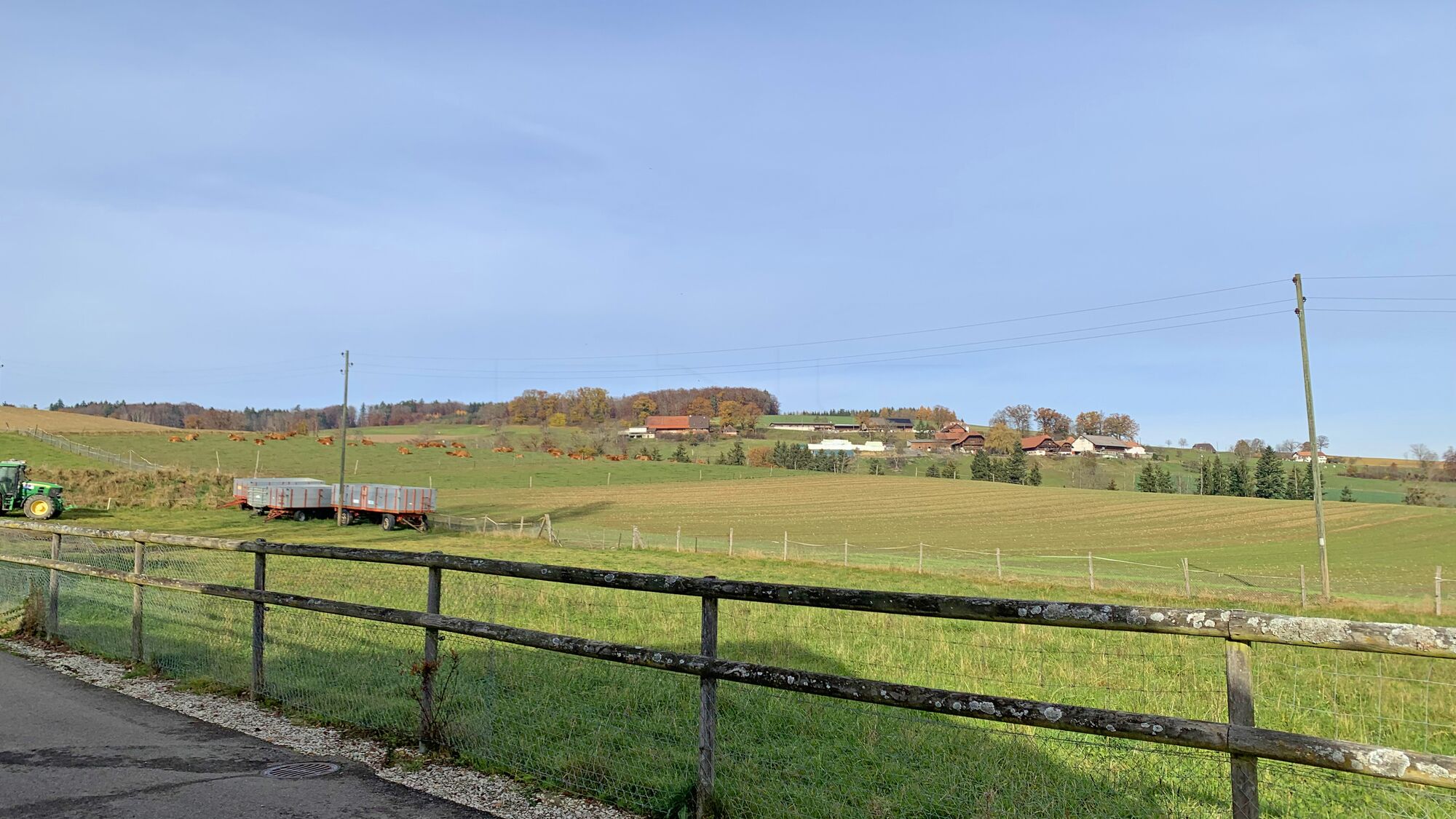 Vue sur le champs agricole