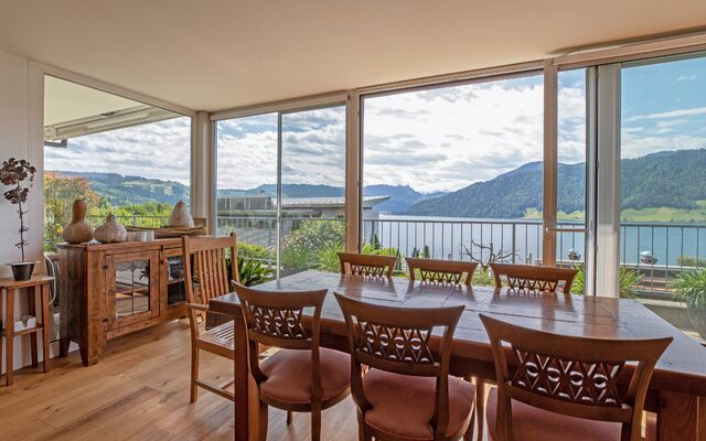 A fantastic view of the surrounding nature and Lake Aegeri