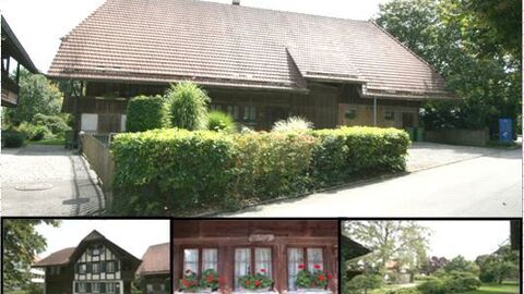 Harmonische Häuserkomposition am Lyssbach