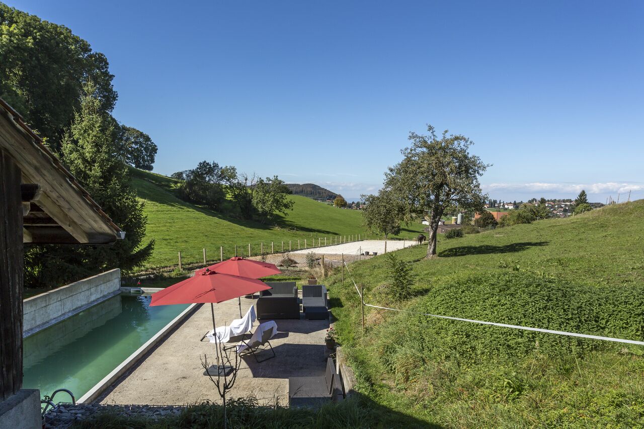 Terrasse, Garten und Schwimmbad
