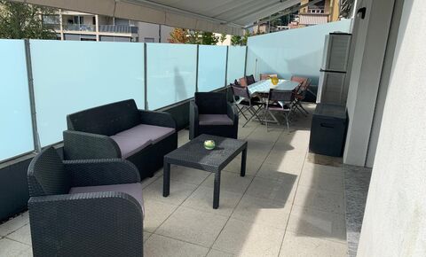 Modern penthouse apartment with two panoramic terraces