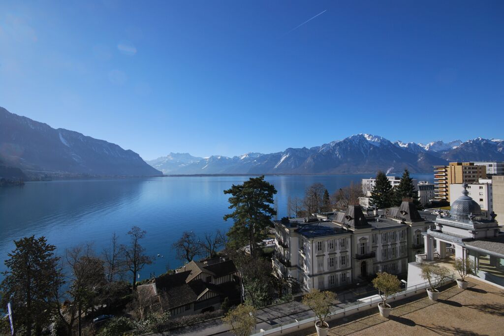 View over the lake and mountains