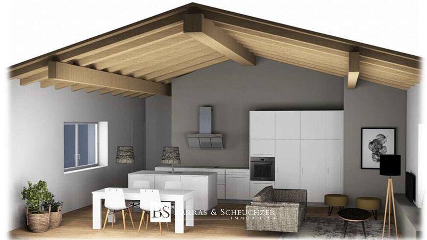 Duplex de 4.5 pièces sur plan avec cachet