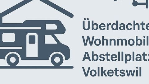 Überdachter Wohnmobil-Abstellplatz in Volketswil/Kindhausen