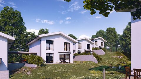 Neubau von modernen Einfamilienhäusern