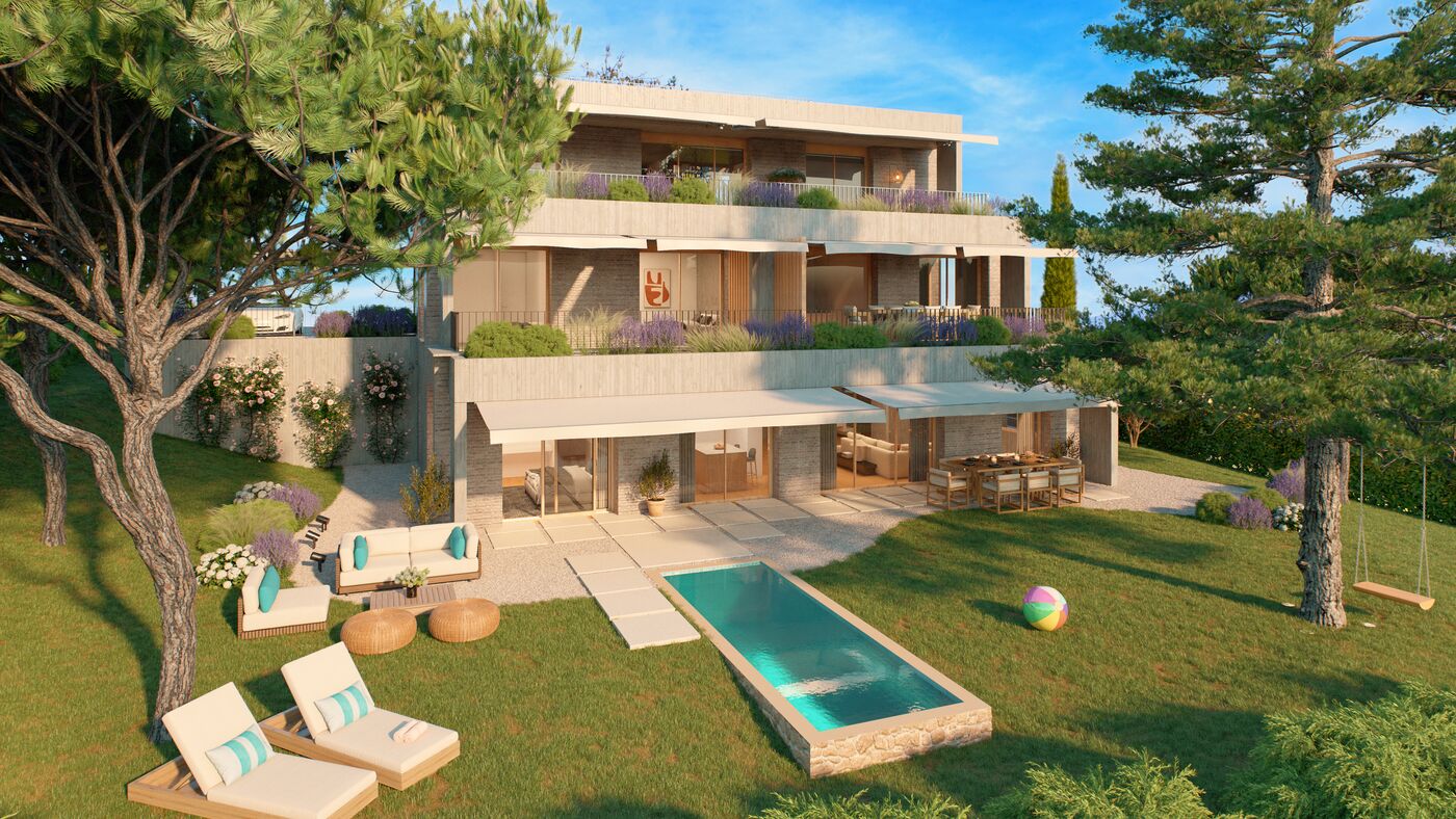 Luxueux duplex en rez de jardin à Anières