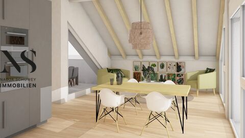 2.5-Zimmer Dachwohnung in Niedrigenergiehaus