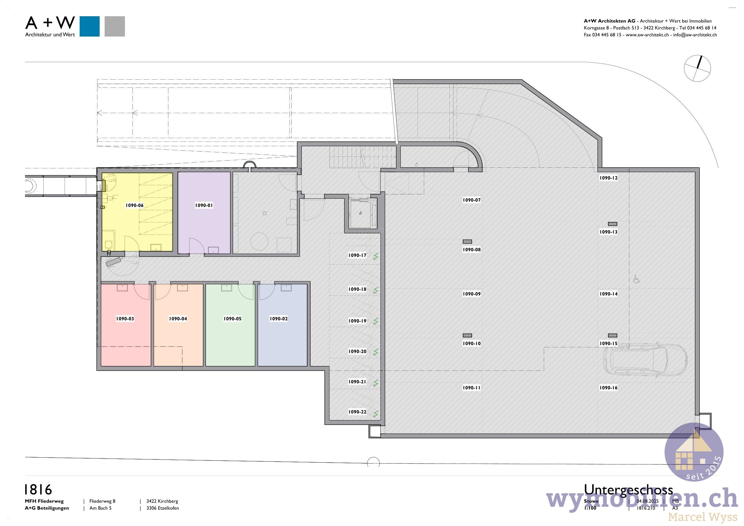Grundriss UG - 1090-03 (rot)