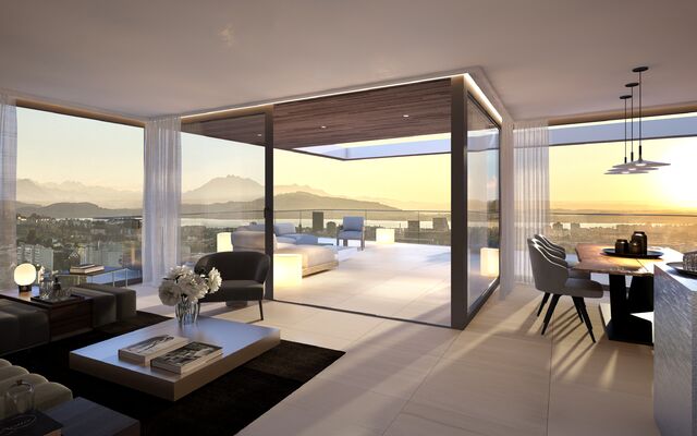 Luxurious New Built Apartment with Unobstructed Lake and Far View
