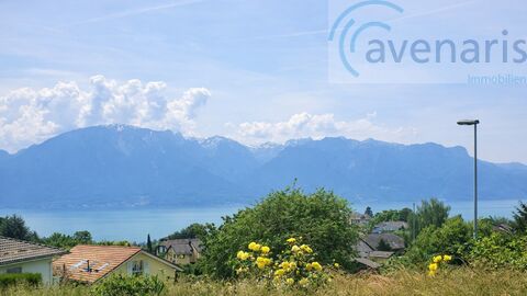 Semi-detached house with exclusive views of Lake Geneva and the mounta