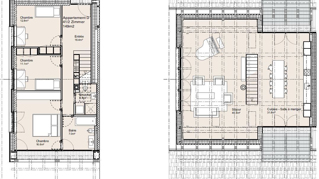 Plan app. 4½ pces