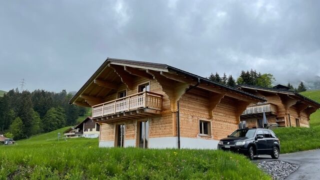 Pour vous, aux Mosses : chalet en cours de finition de construction.