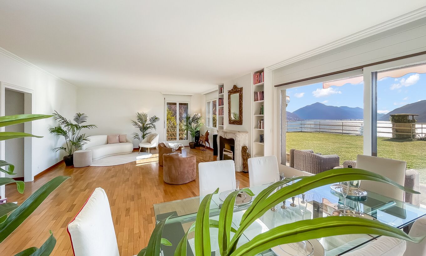 Stilvolle Wohnung mit Garten und Blick auf den See