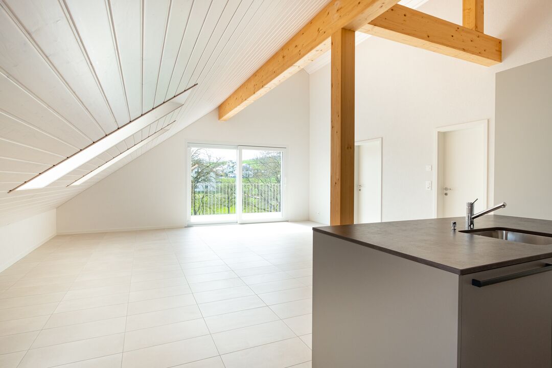 Construction d'un petit immeuble au style villageois avec 6 appartements : l'intérieur.