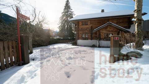 Chalet familial typique à Gryon avec jardin et dépendances