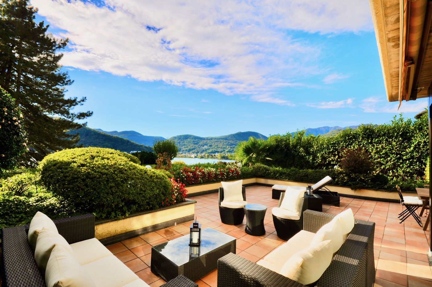 3 Bedroom Apartment with Garden, Terrace and Lugano Lake View