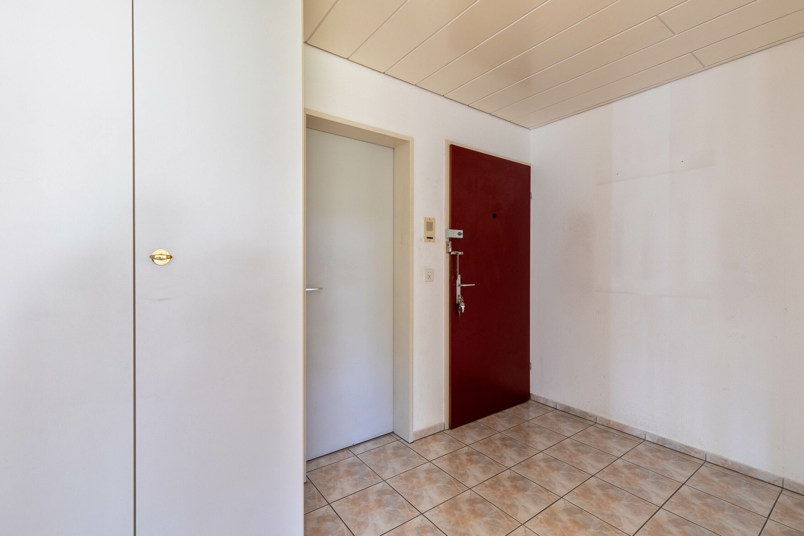 Entrée mit Wandschrank und Zugang zum Reduit