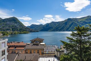 ATTICO ARREDATO VISTA LAGO LUGANO CENTRO