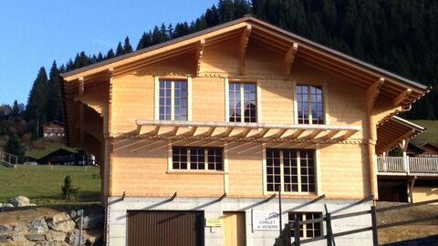 Vendu : Aux Mosses : grand chalet de 5 chambres et studio en cours de finition.