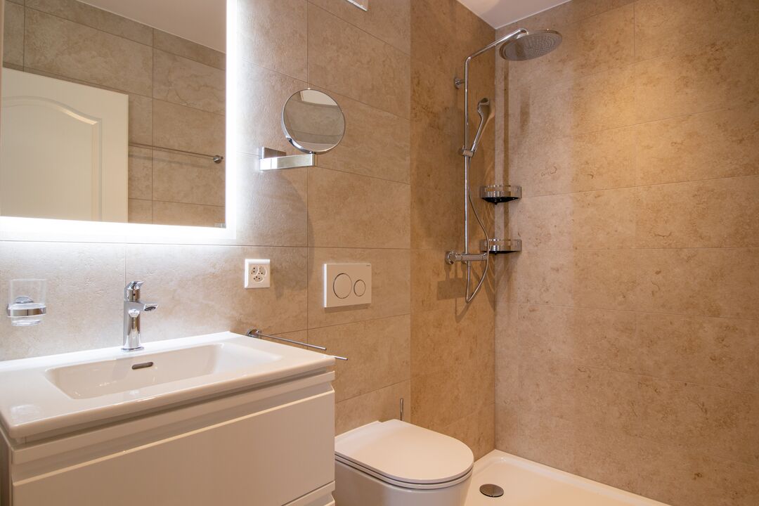 Rénovation d'une ferme du 19e siècle en 15 appartements à Roche : l'intérieur.