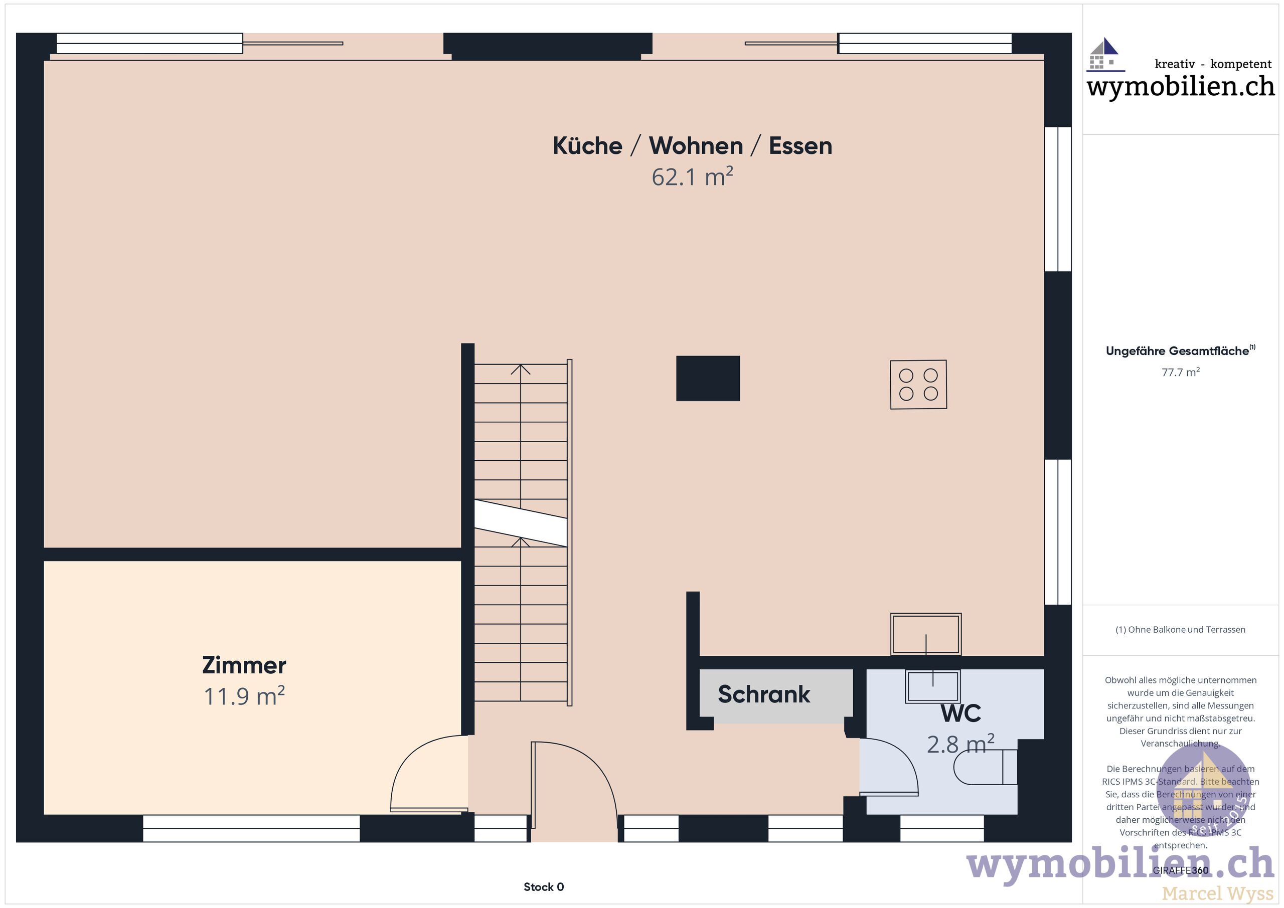 EG mit Wohnen/Essen/Zimmer