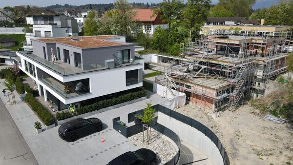 Modern designer new build apartment with garden
