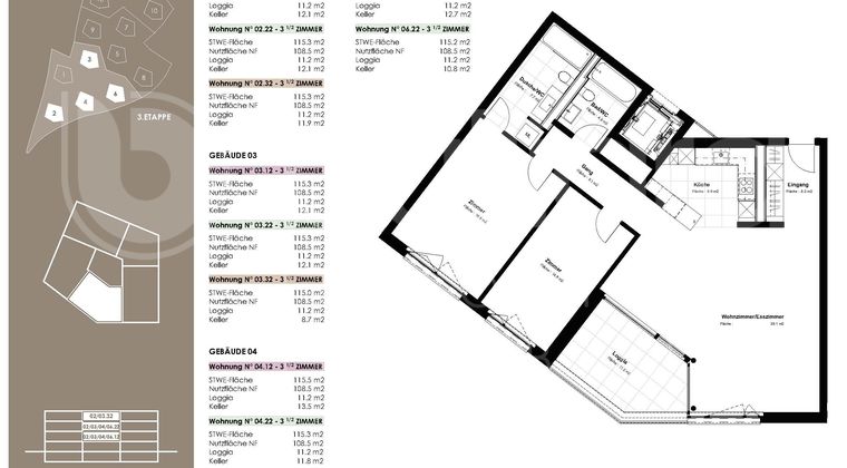4.5 Zimmer-Wohnung, 3.01, EG, 125.0 m2