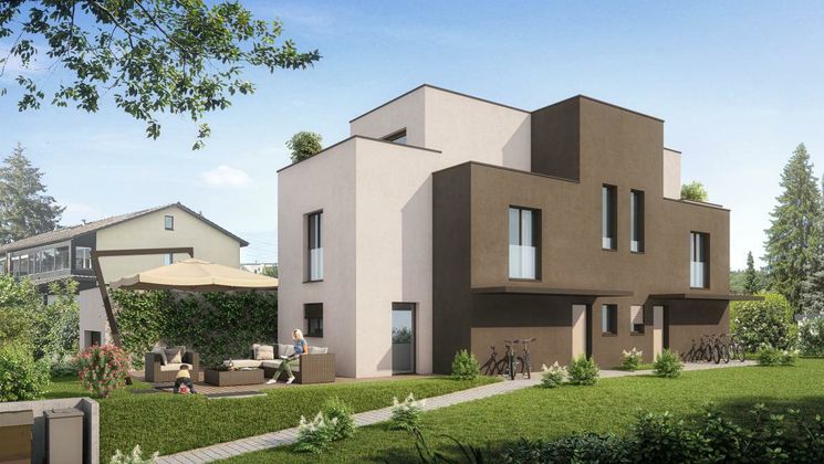 Projektankündigung Exklusives Neubau 5.5 ZI. Doppelhaushälfte Haus A