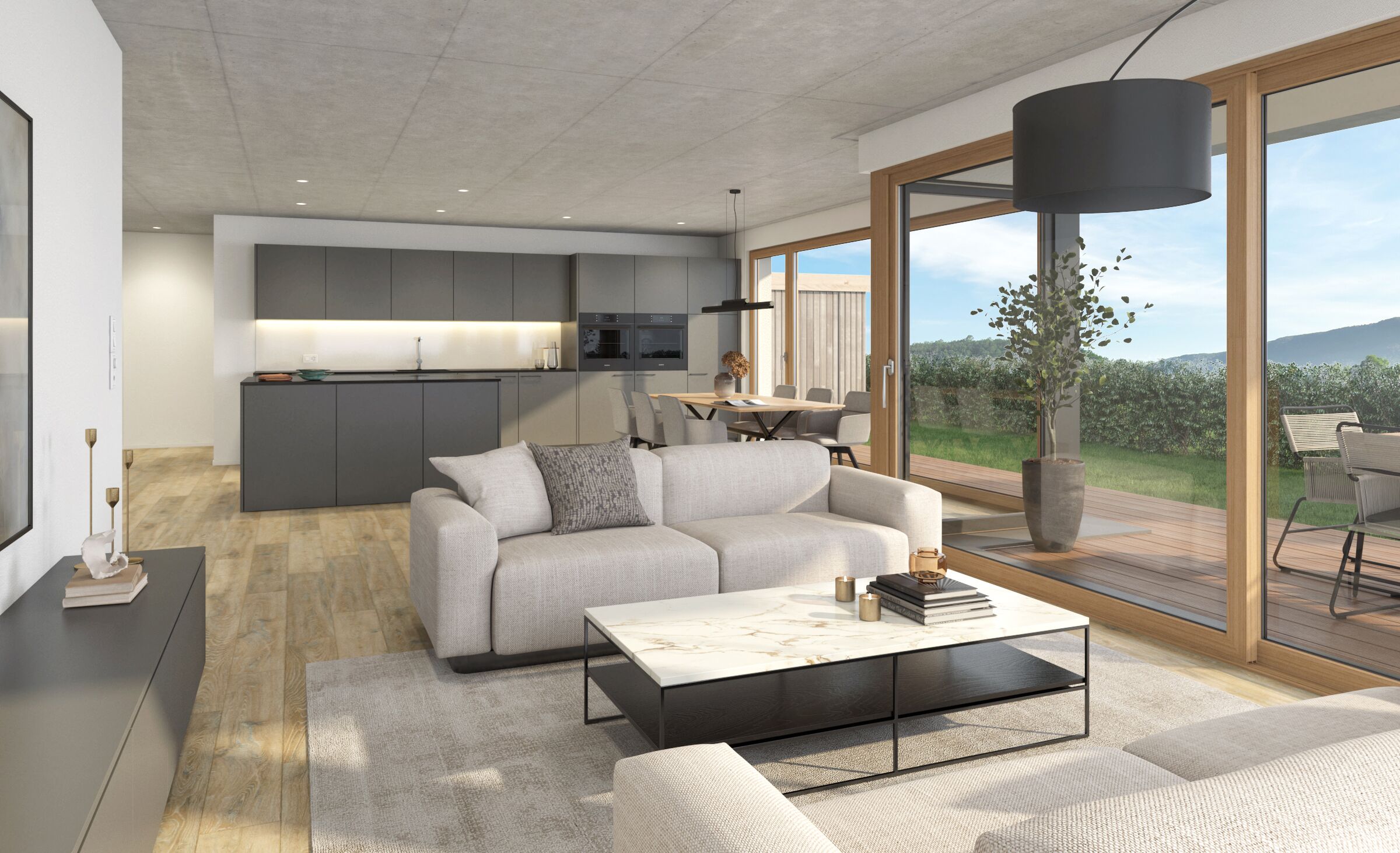 Wohnbereich Gartenwohnung West (1090-01)