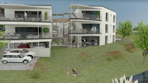 Magnifique attique 4,5 pcs avec vue et jardin en bordure de ruisseau