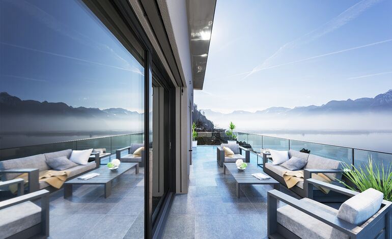 4.5 pièces contemporain neuf, avec vue panoramique sur le lac