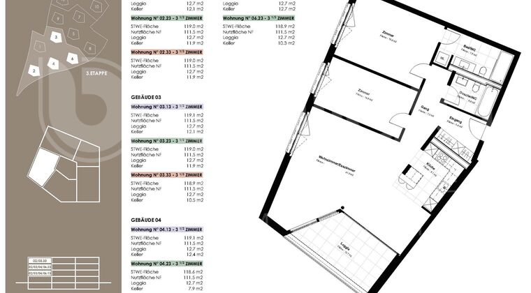 4.5 Zimmer-Wohnung, 3.01, EG, 125.0 m2