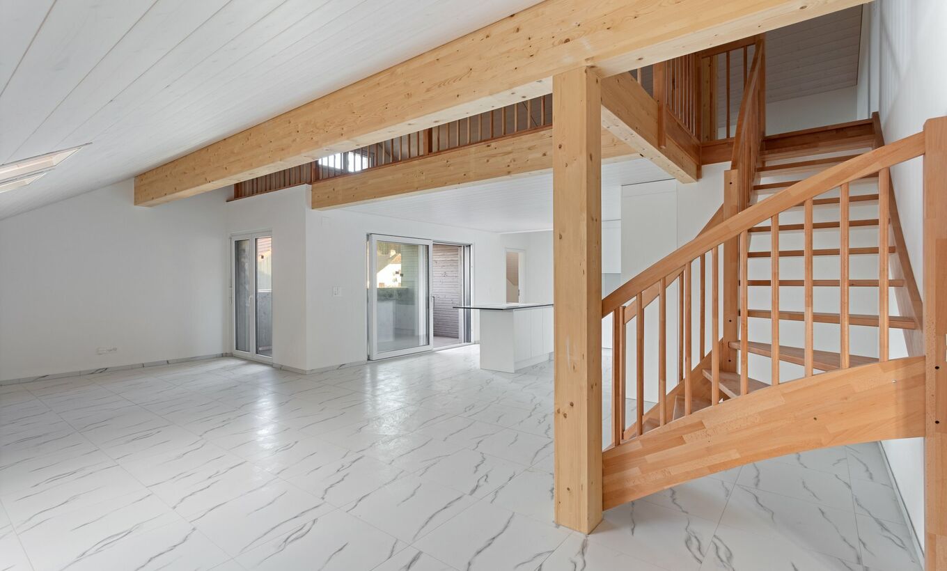 New and bright apartment in the Broye countryside