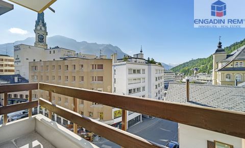 Views over the entire town from a 3.5-room apt. in St.Moritz