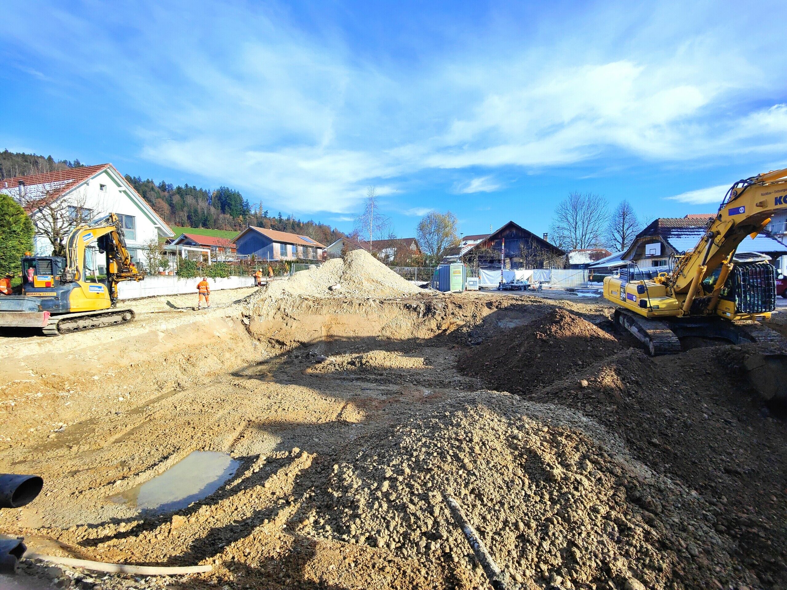 Impressionen Baustelle kurz nach dem Spatenstich