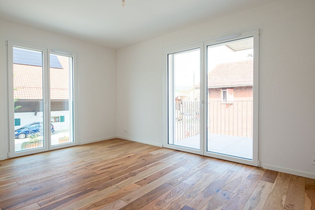 Construction d'un petit immeuble au style villageois avec 6 appartements : l'intérieur.