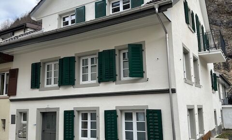 Charmante Wohnung mit grossem Garten und Parkplatz