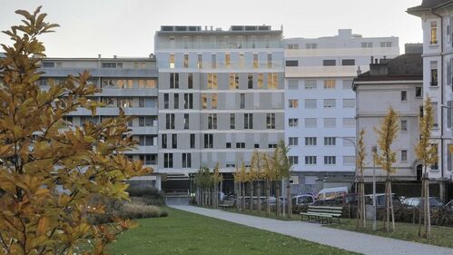 Quartier Ouchy, à proximité du lac.