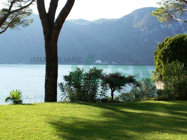 Elegant lake-front apartment with private garden and swimming pool