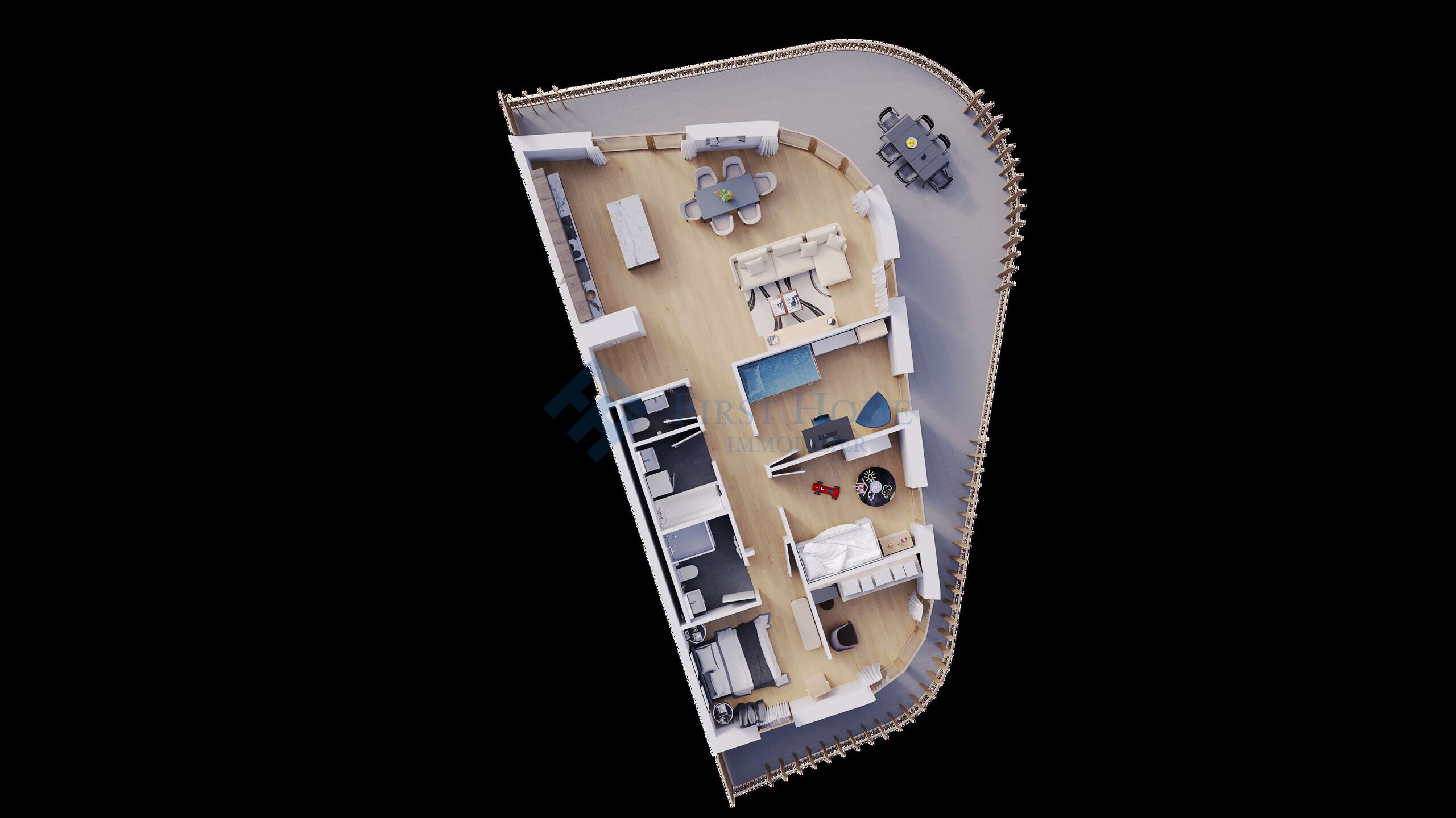Plan coupé_Appartement n°9