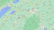 eine Karte, die das Gebiet um eine Stadt zeigt Lorem ipsum dolor sit amet