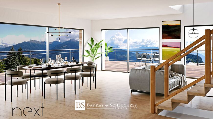 Chalet sur plan avec vue panoramique