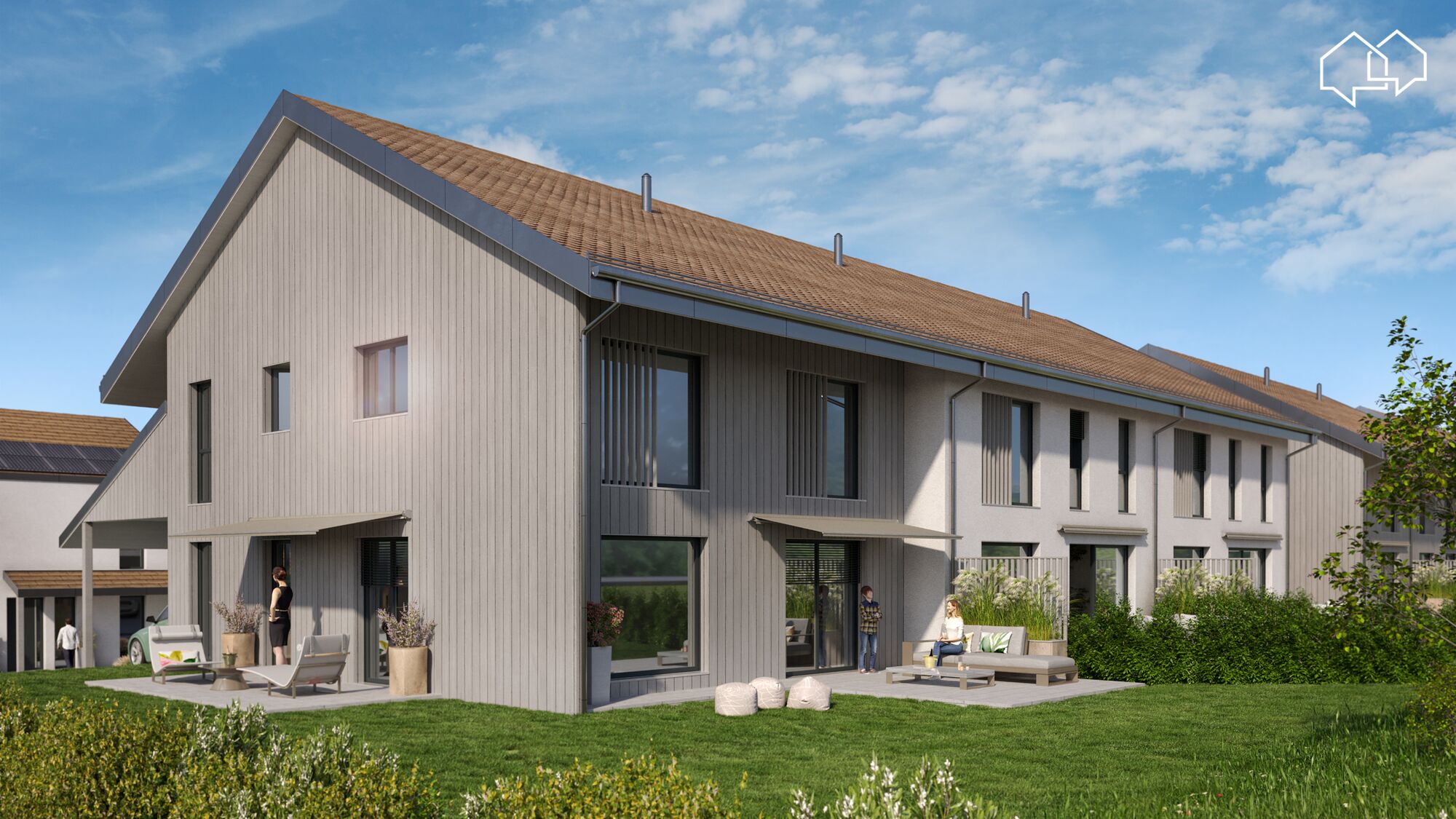 Terrasses villas jumelées