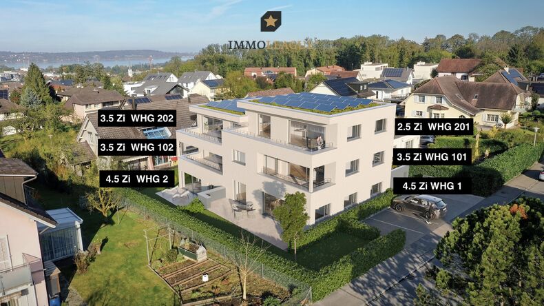6 tolle Wohnungen, teilweise mit Seesicht.
