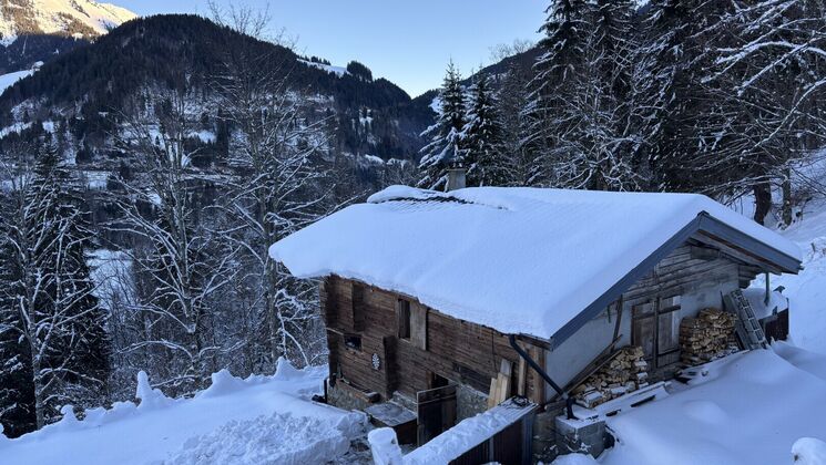 Chalet authentique de mayen, au milieu de nulle-part, en pleine nature